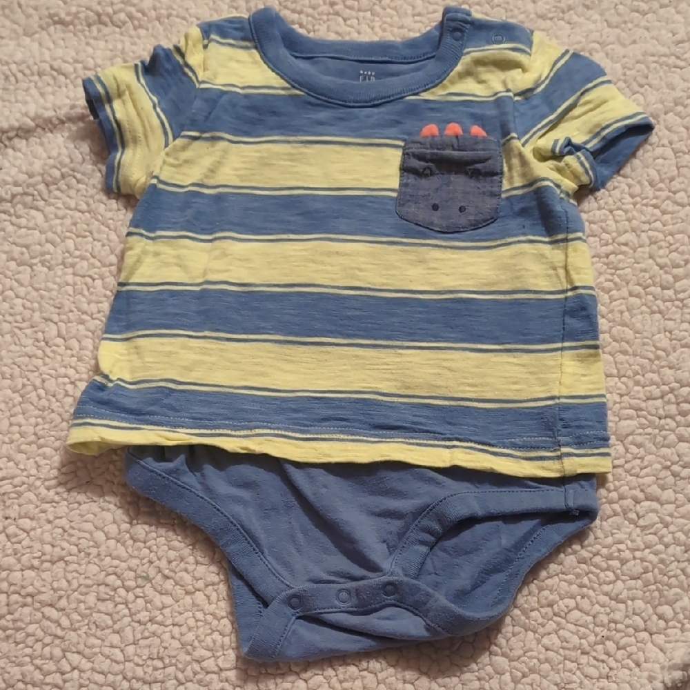 GAP Baby Onesie in Blue and Yellow